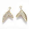 Brass Micro Pave Cubic Zirconia Pendants KK-N232-23G-NF-1