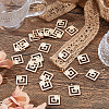 60Pcs Wood Pendants WOOD-FH0002-30A-4