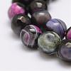 Faceted Natural Fire Crackle Agate Beads Strands G-F447-8mm-B08-3
