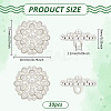 10Pcs 1-Hole Alloy Shank Buttons BUTT-FG0001-33-2