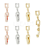 6Pcs 3 Colors Barss Fold Over Clasps FIND-FH0008-50-1