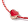 10Pcs Alloy Enamel Heart Braided Bead Bracelets Set BJEW-JB09740-01A-3