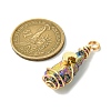2Pcs Electroplated Natural Quartz Crystal Dyed Copper Wire Wrapped Pendants PALLOY-JF03171-01-2