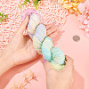 1 Skein 80% Wool 20% Acrylic Fiber Rainbow Segment Dyed Yarn OCOR-TA0003-02B-8