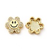 Rack Plating Brass Cubic Zirconia Beads KK-M232-01G-A-4