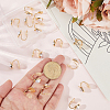 10Pcs Half Round Brass Ear Cuff Findings KK-BBC0022-47-4