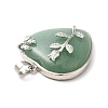 Heart Natural Green Aventurine Pendants GP356-2-3