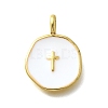 Brass with Enamel Pendants KK-D295-31G-02-1