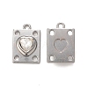 Rack Plating Alloy Glass Pendants PALLOY-P291-06B-04-1