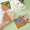 4Pcs 4 Styles Season Theme Non-woven Felt Embroidery Corner Bookmarks FIND-HY0002-47B-3