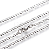 304 Stainless Steel Figaro Chain Necklaces NJEW-E143-04P-2