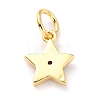 Brass Enamel Pendants KK-M218-10B-RS-3