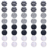 40Pcs 4 Colors Resin Rhinestone Beads RESI-ME0001-06-1