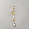 Glass & Alloy Hanging Suncatchers AJEW-WH0481-177I-1
