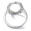 Adjustable 925 Sterling Silver Ring Components STER-K179-15P-3