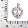 Brass Micro Pave Cubic Zirconia Pendants KK-P323-11A-P01-3
