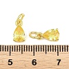 Brass Pave Cubic Zirconia Charms KK-K340-51G-05-3