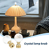 Glass Crystal Lamp Finials with Iron Finish Base FIND-WH0148-176C-4