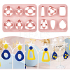 2Pcs 2 Style Trapezoid & Rectangle & Teardrop & Square ABS Plastic Plasticine Tools DIY-TA0005-58-2