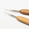 Bamboo Handle Iron Crochet Hook Needles TOOL-R034-0.75mm-2