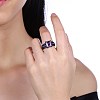 Brass Cubic Zirconia Finger Rings RJEW-BB30152-A-7-3