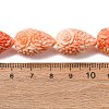 Synthetic Coral Dyed Carved Beads Strands SH-CBAE713-01A-4