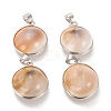 Natural Conch Shell Pendants KK-P183-A01-2