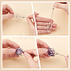3Pcs 3 Style Brass Macrame Pouch Empty Stone Holder for Pendant Necklaces Making NJEW-AB00027-6