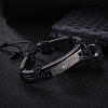 Unisex Trendy Leather Cord Bracelets BJEW-BB15547-B-10