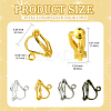 80Pcs 8 Colors Brass Clip-on Earring Findings FIND-YW0005-35-2
