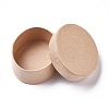 Oval Mini Kraft Paper Mache Boxes with Lids CON-WH0072-84-2