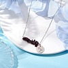 Natural Garnet Chip & Constellation Pendant Necklaces NJEW-JN05084-10-2
