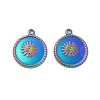 Ion Plating(IP) 304 Stainless Steel Pendants Rhinestone Settings STAS-B032-09MC-2