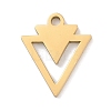 Golden Plated 304 Stainless Steel Charms STAS-K286-03F-G-1
