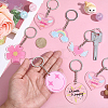 12Pcs 6 Style Acrylic Keychains KEYC-HY0001-40-3