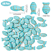 SUNNYCLUE 50Pcs Synthetic Turquoise Dyed Beads G-SC0002-60-2