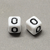Large Hole Acrylic Letter European Beads X-SACR-Q103-6mm-01O-2