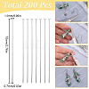 200Pcs Brass Flat Head Pins KK-SC0005-26A-2