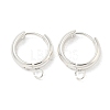 201 Stainless Steel Huggie Hoop Earring Findings STAS-P283-01W-S-1