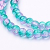 Spray Painted Crackle Glass Beads Strands CCG-Q002-4mm-06-3