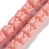 Synthetic Coral Flower Rose Beads Strands CORA-U001-01B-02-1