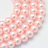 Baking Paint Pearlized Glass Pearl Round Bead Strands X-HY-Q003-6mm-70-1
