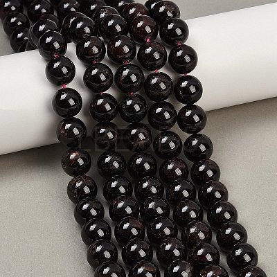 Natural Garnet Bead Strands G-P217-33-11mm-01-1
