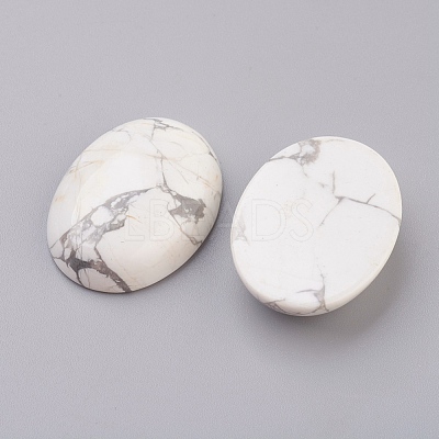 Natural Howlite Flat Back Cabochons G-G741-22x30mm-19-1