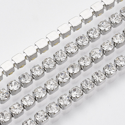 304 Stainless Steel Rhinestone Strass Chains CHS-R012-B-01-1