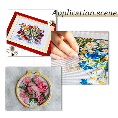 3Pcs Linen Cross Stitch Fabric DIY-DC0003-81B-1