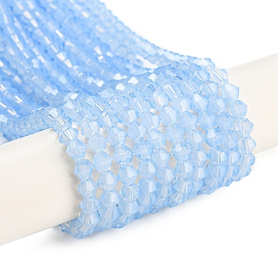 Baking Paint Transparent Glass Beads Strands DGLA-F029-J4mm-02-1