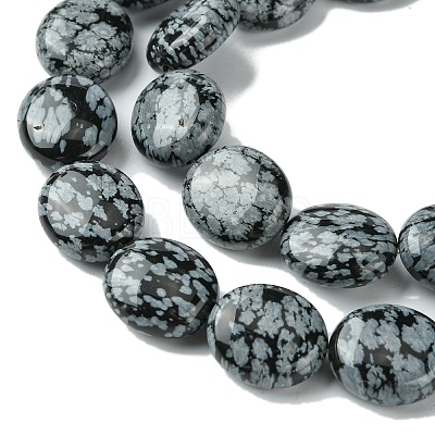 Natural Snowflake Obsidian Beads Strands G-K365-B15-03-1