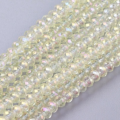 Electroplate Glass Beads Strands EGLA-D020-3x2mm-70-1