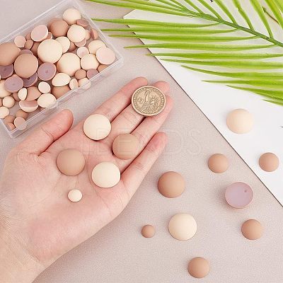 6 Style Opaque Acrylic Beads SACR-CA0001-15-1